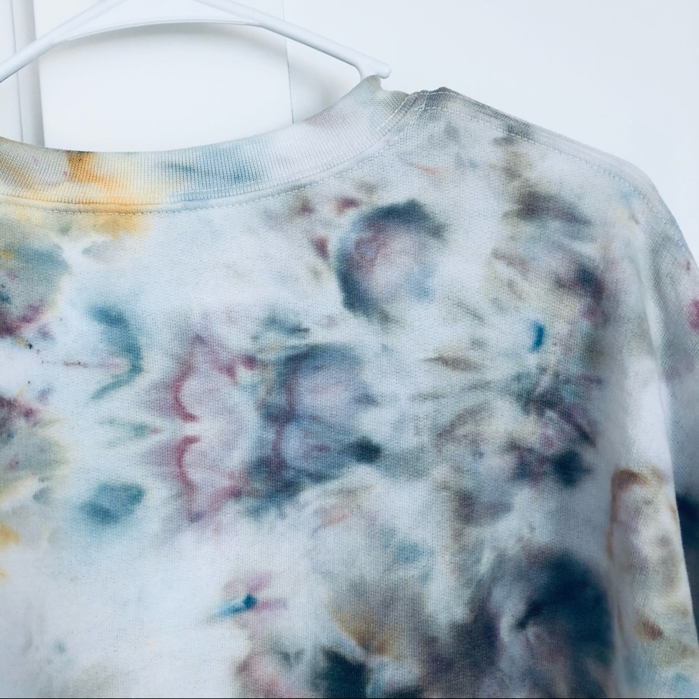 Tie Dye Custom Made Pullover Fleece Crewneck NEW - Picture 4 of 8